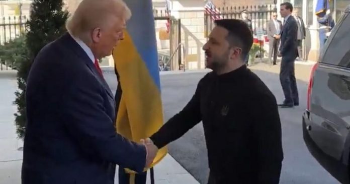 president-trump-trolls-zelensky-to-his-face-as-he-arrives-at-white-house-(video)