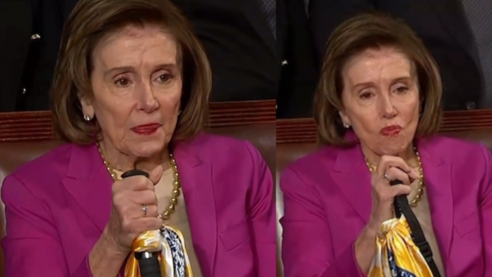 watch:-nancy-pelosi-gets-triggered-during-trump’s-speech,-visibly-shaken-after-trump-asks-democrats-to-work-together-to-make-america-great-again-–-looks-like-she’s-having-a-stroke!