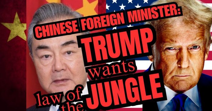 chinese-foreign-minister:-trump-is-“reverting-to-the-law-of-the-jungle”