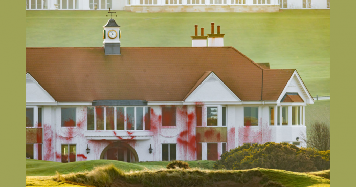 pro-hamas-agitators-deface-trump-golf-course-in-scotland