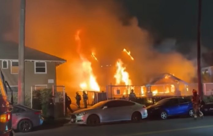 shocker:-abandoned-house-in-hollywood-burns-down-after-being-taken-over-by-homeless-squatters-(video)