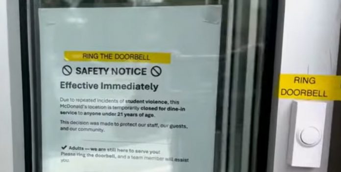 adults-must-ring-doorbell-for-entry-after-dc.-area-mcdonald’s-bans-under-21-year-olds-from-indoor-dining-for-“repeated-incidents-of-student-violence”-(video)